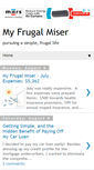 Mobile Screenshot of myfrugalmiser.com