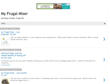 Tablet Screenshot of myfrugalmiser.com